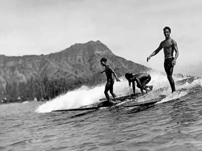 Surfing scene